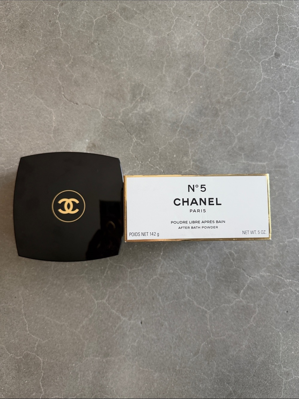 New in Box Chanel N 5 After Bath Powder 5 Oz discontinued